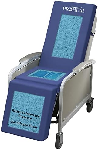 Възглавници за столове Гери от гел и пяна - Медицински Определяне подложка за количка с флип от облегалката за язви - Предотвратява загряване на тялото и спомага за
