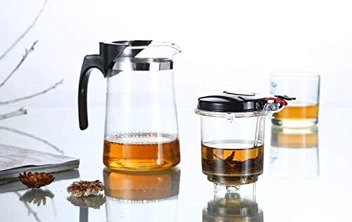 Чай Комплекти XUXUWA, Стъклена Кана, Топлоустойчива Стъклена Чай Набор от Чай пу-ерх, Кафе машина, Удобен за Офис Чайник за Чай с Филтър, 500 мл_