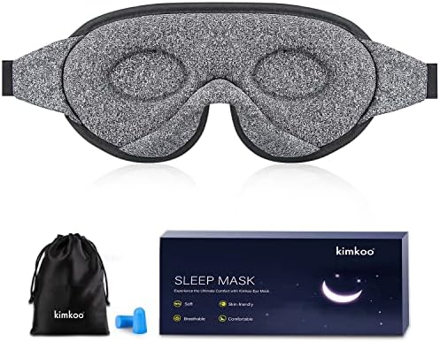 3D Памучен Маска за сън Kimkoo, най-Новата мека и дишаща маска за сън 2023 година на издаване, Затемняющая Превръзка на очите, за жени и за мъже