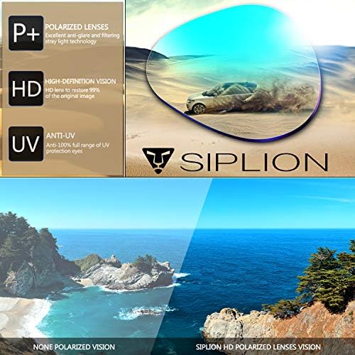 Мъжки слънчеви очила SIPLION За шофиране С Поляризирани спортни очила Al-Mg В метална Рамка Ultra Light