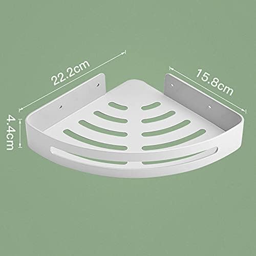 Плаващите рафтове FVRTFT Стенни Душ-Часова Ъглов Рафт за Душата на Самозалепващи с кука Без място за пробиване на алуминий за кухня, баня-Pink_3-story