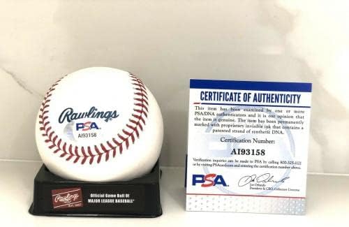 Бейзболни топки с автограф на Дейвид Ортиса, Направени в Залата на Славата на бейзбол Бостън Редсокс Биг земята.с биг папи Psa Днк