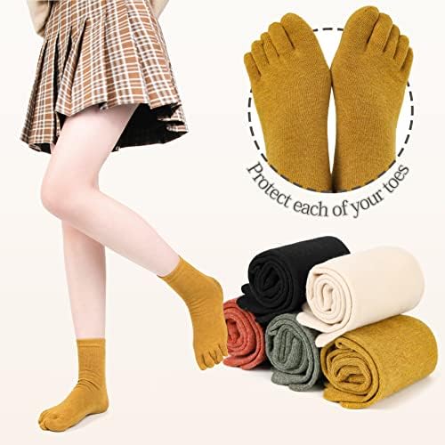 Ech.5 април -един Чифт чорапи за жените, Памучни Спортни дамски Чорапи за бягане с 5 пръста, Цветни Сладки Удобни