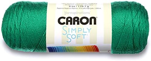 Прежди Caron Simply Soft Solids, 6 унции, Средният размер на 4, акрил - Зелен - Машинно пране и сушене