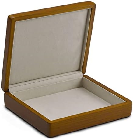 CXDTBH Масивна Дървена кутия за показване на Бижута, Държач за показване на Пръстените с Поставка за Бижута от Микрофибър за опаковане на Бижута (Цвят: C размер на: 16 * 18 * 4 см)