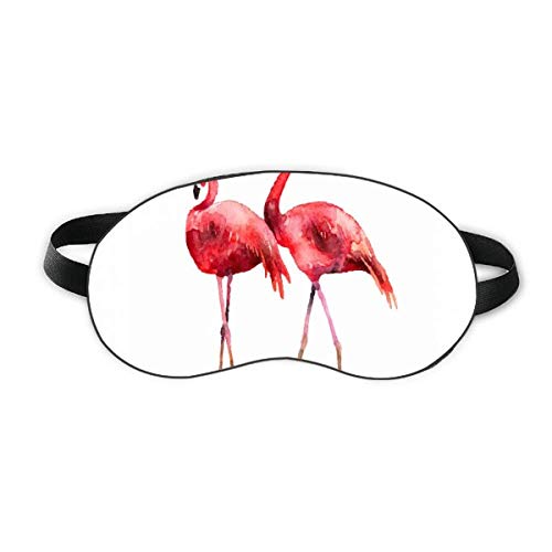 Двойката Фламинго Червен Любовен Сън Щит За Очите Мека Нощна Превръзка На Очите На Сивата Чанта За Носене